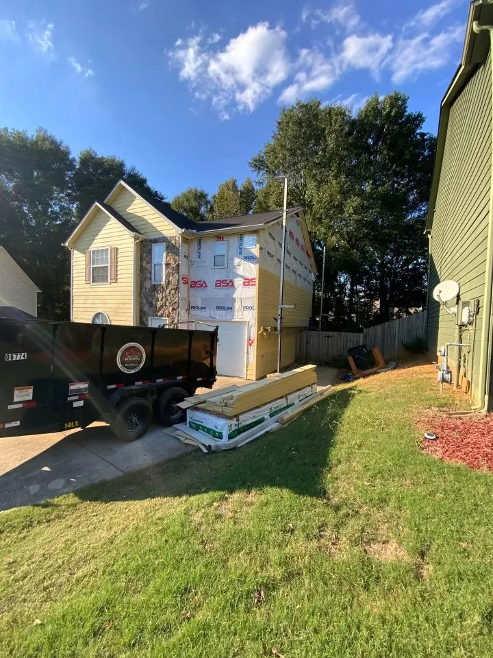 Rebuild, dried in — Re-decked and wrapped ahead of shingles